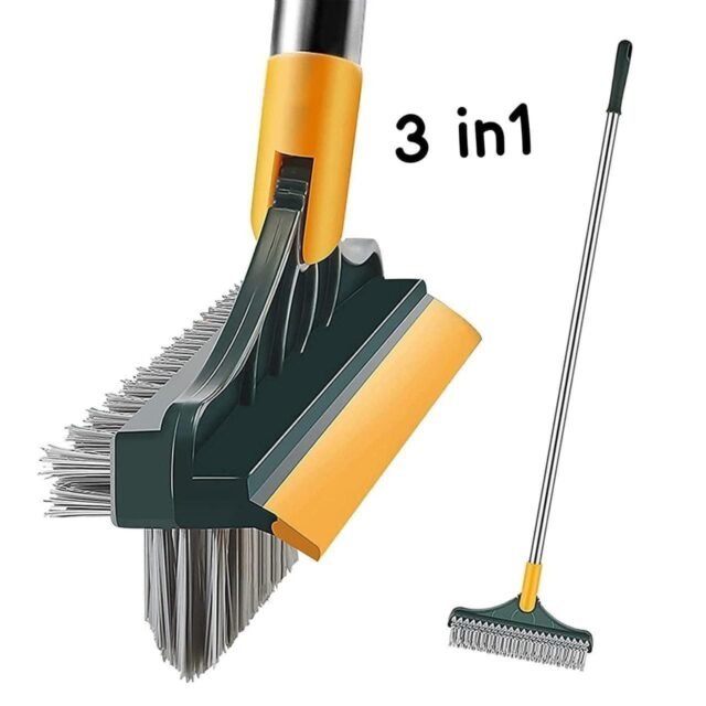 3 in 1 Tile & Floor Cleaning Brush with Wiper