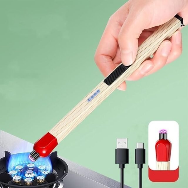 Electric Matchstick Lighter – Rechargeable USB Type-C Arc Lighter with LED Indicator | SU7 WORLD