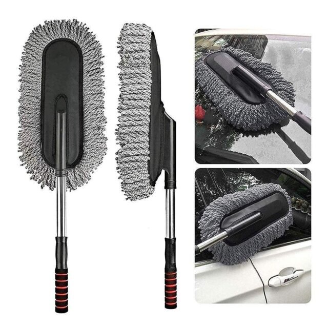 Microfiber Car Cleaning Duster Brush – Car Dusting Mop for Interior & Exterior