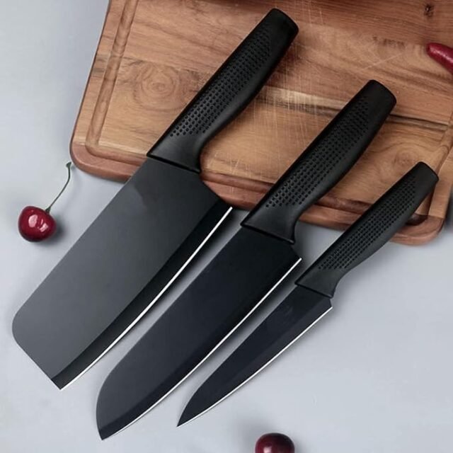 Professional Kitchen Knife Set 3-Piece | Sharp Chef Knives with Ergonomic Handles | SU7 WORLD