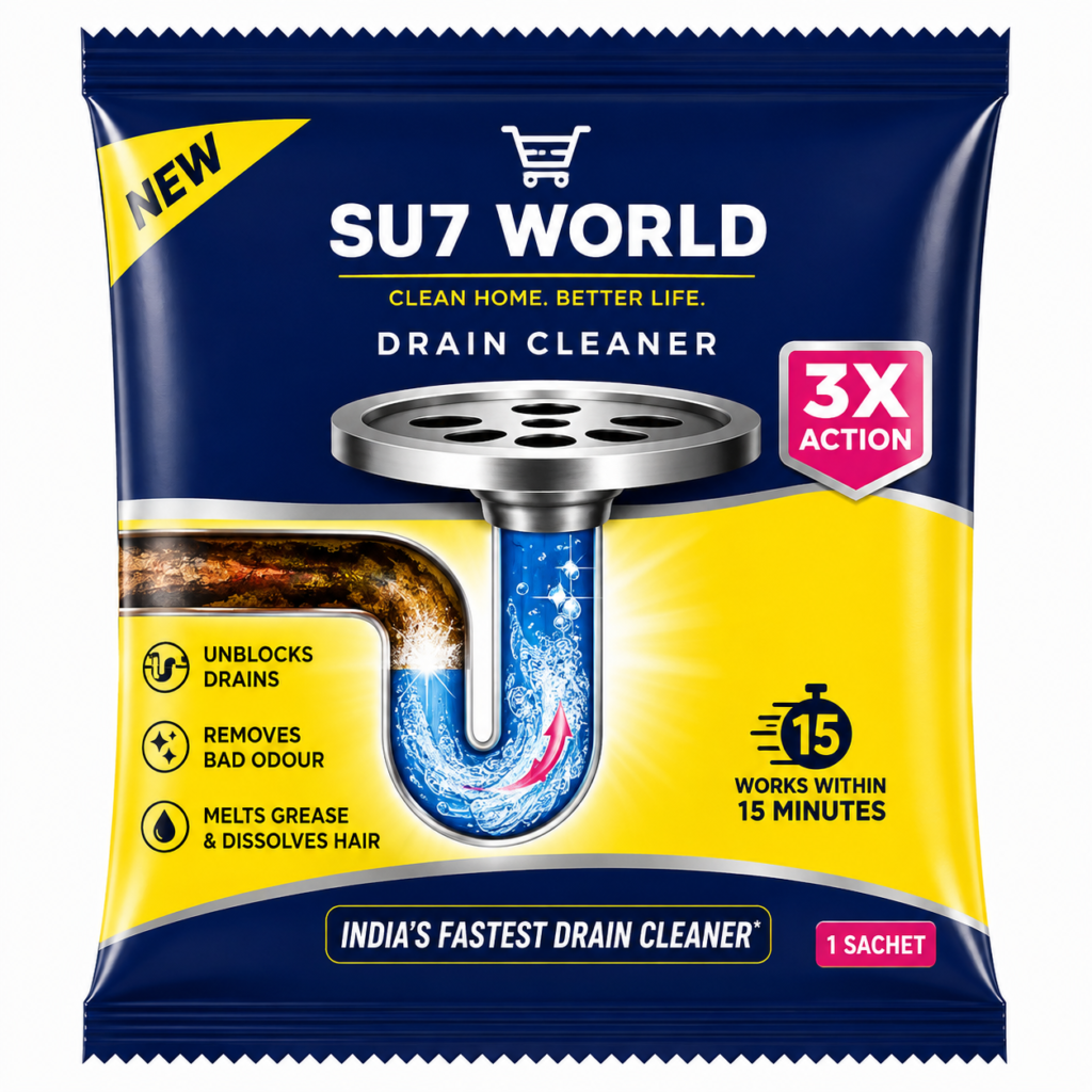 Drain Cleaner Powder 100g | Powerful Drain & Pipe Blockage Cleaner | SU7 WORLD